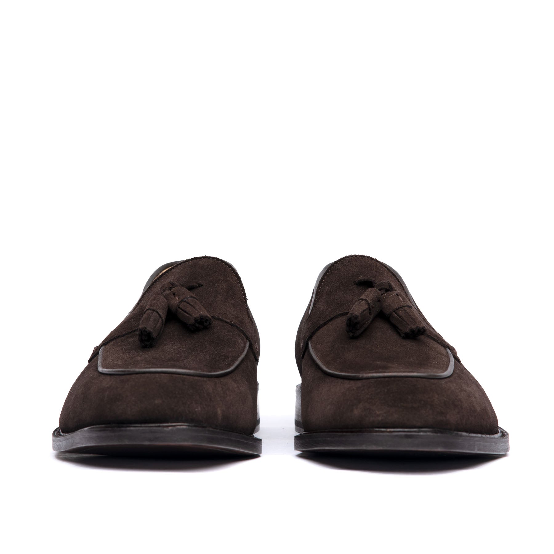 Brown suede tassel loafer with beautiful almond toe for everyday wear